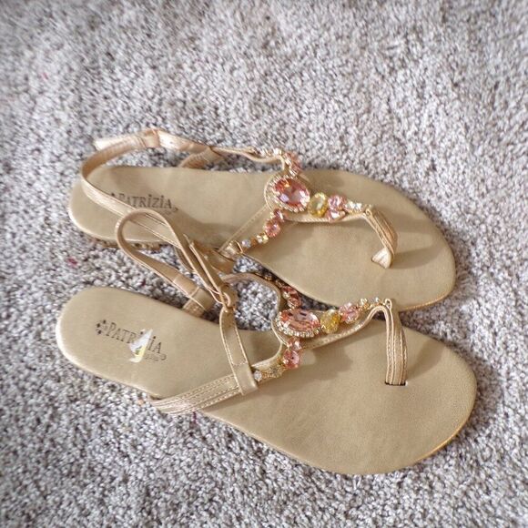 Spring step patrizia gold jeweled sandals 41 - Picture 3 of 8